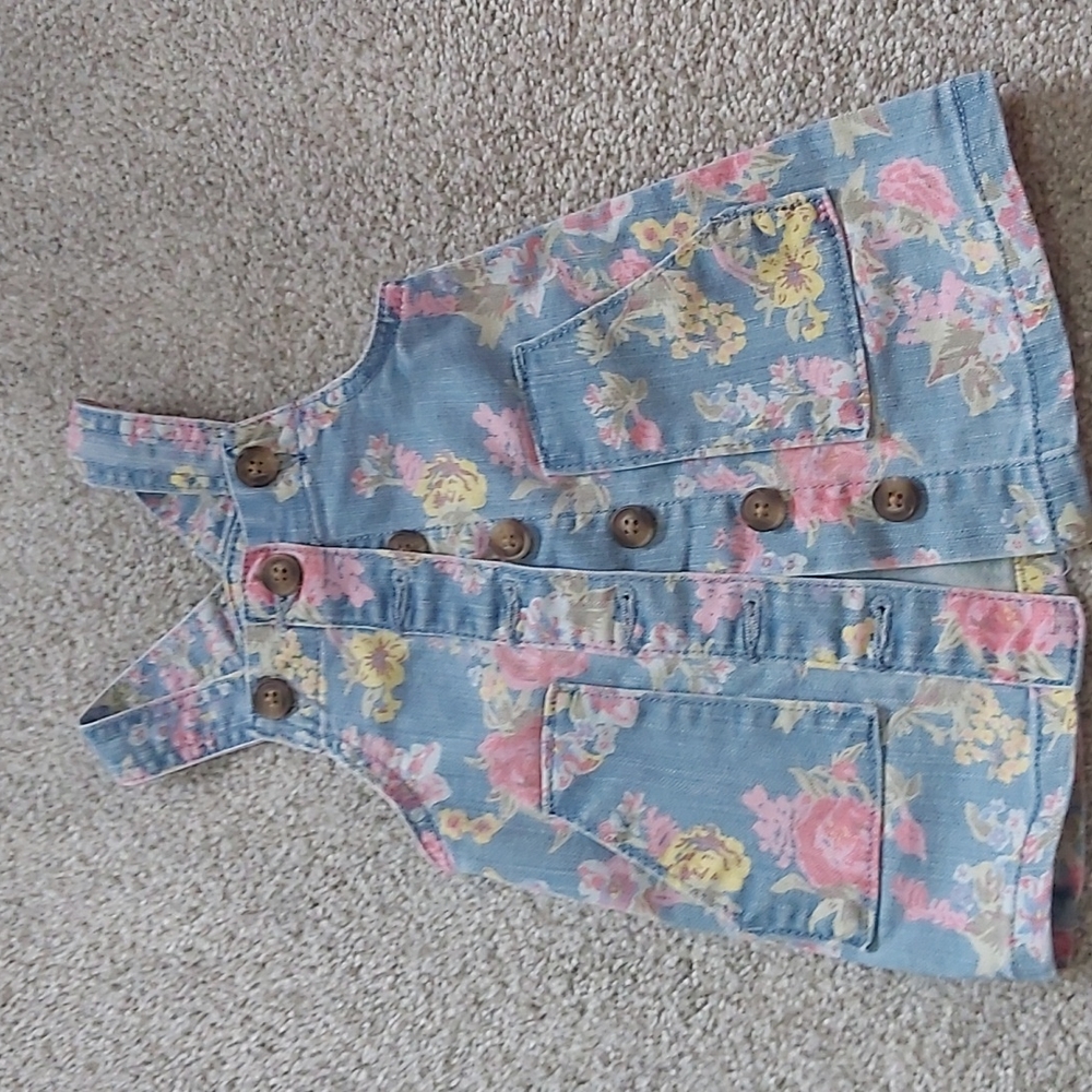 Baby girl 12 month denim floral jumper